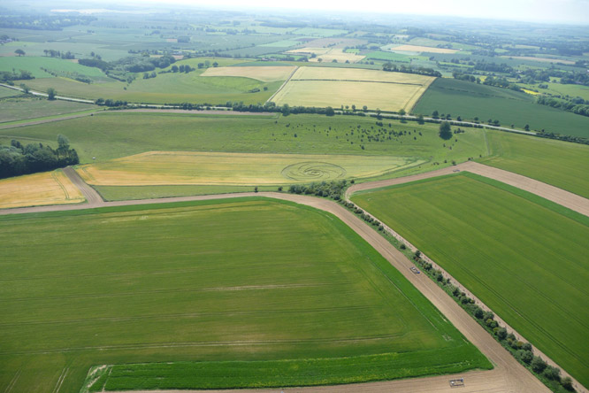 Bluestone Heath Road, Lincolnshire crop circle, aerial photo 7