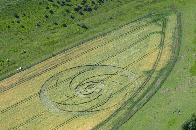 Bluestone Heath Road, Lincolnshire crop circle, aerial photo 2