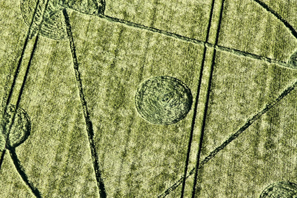 Burderop Down, Wiltshire crop circle, aerial photo 2