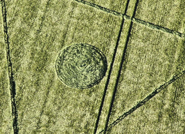 Burderop Down, Wiltshire crop circle, aerial photo 9