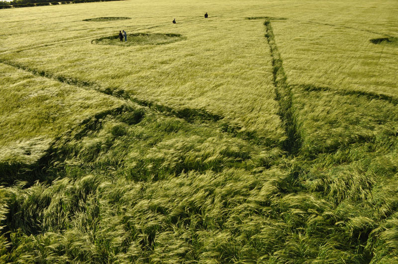 Burderop Down, Wiltshire crop circle, aerial photo 21