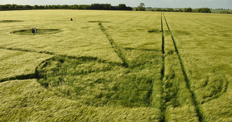 Burderop Down, Wiltshire crop circle, aerial photo 22