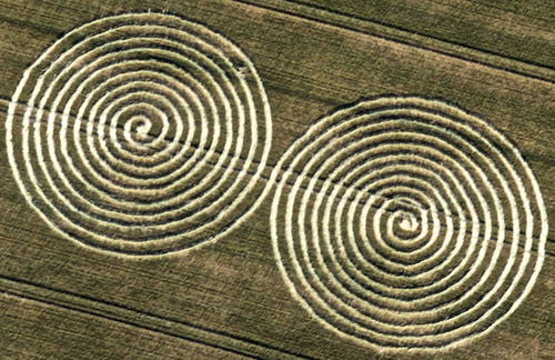Chaddenwick Hill, Wiltshire crop circle, aerial photo 5