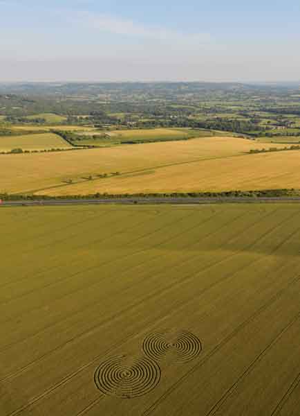 Chaddenwick Hill, Wiltshire crop circle, aerial photo 4