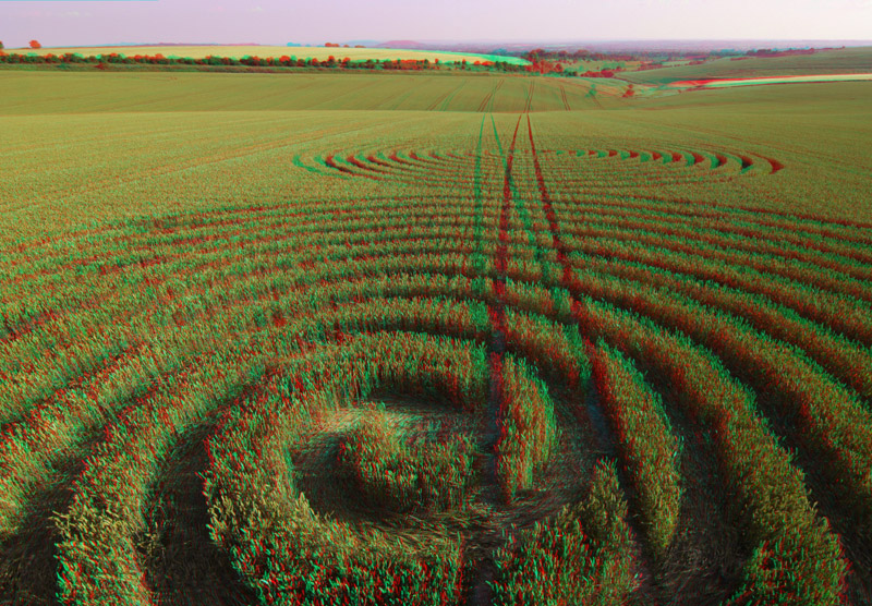 Chaddenwick Hill, Wiltshire crop circle, aerial photo 12