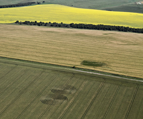 Chaddenwick Hill, Wiltshire crop circle, aerial photo 2