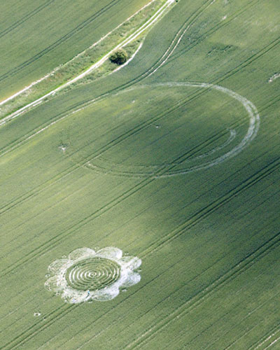 Charlbury Hill, Wiltshire crop circle, aerial photo 10
