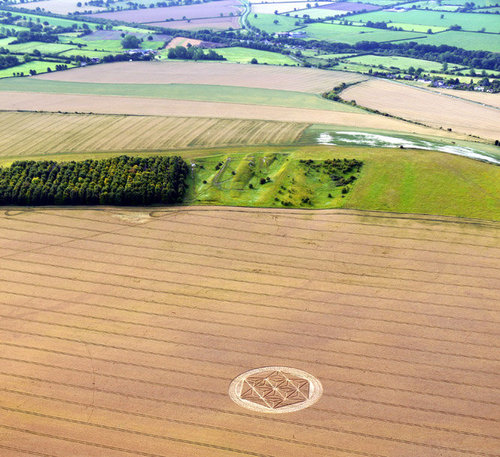 Etchilhampton, Wiltshire crop circle, aerial photo 10