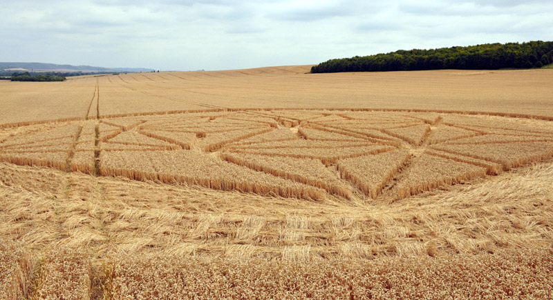 Etchilhampton, Wiltshire crop circle, aerial photo 52