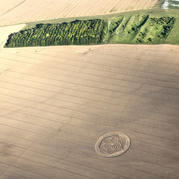 Etchilhampton, Wiltshire crop circle, aerial photo 8