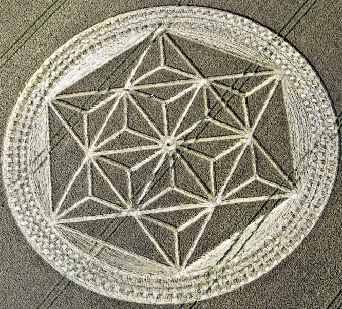 Etchilhampton, Wiltshire crop circle, aerial photo 3