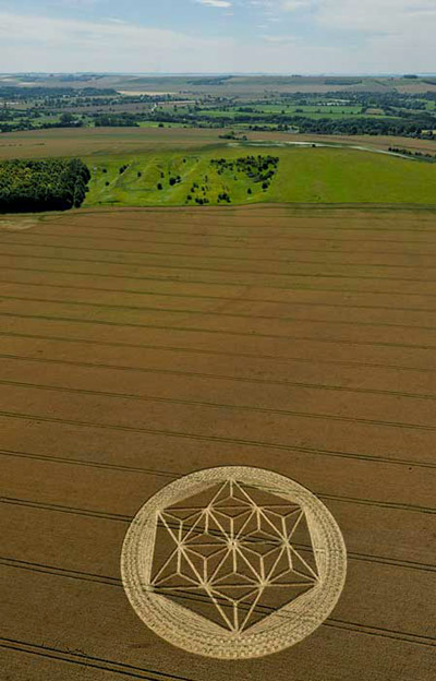 Etchilhampton, Wiltshire crop circle, aerial photo 7