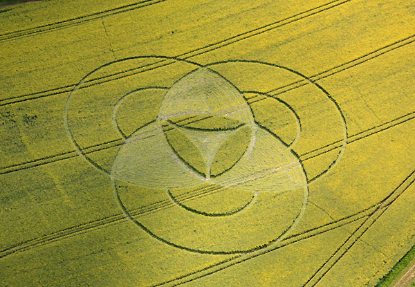Hannington, Wiltshire crop circle, aerial photo 31