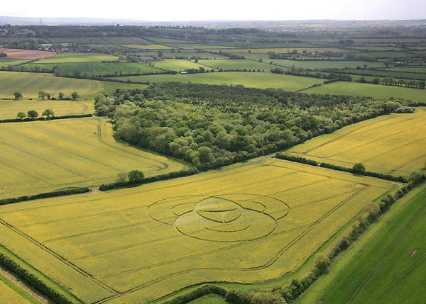 Hannington, Wiltshire crop circle, aerial photo 5