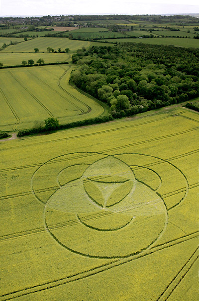 Hannington, Wiltshire crop circle, aerial photo 6