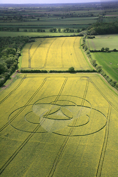 Hannington, Wiltshire crop circle, aerial photo 40