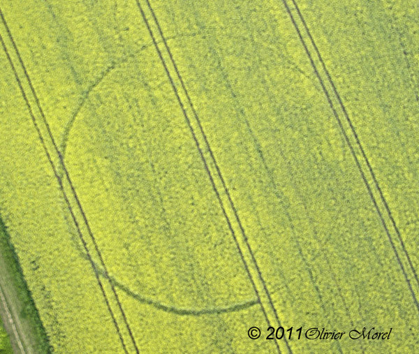 Hannington, Wiltshire crop circle, aerial photo 9