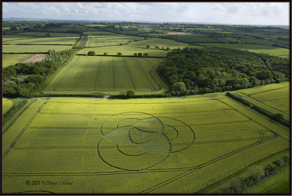 Hannington, Wiltshire crop circle, aerial photo 8