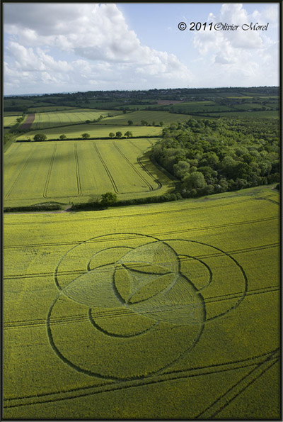 Hannington, Wiltshire crop circle, aerial photo 13
