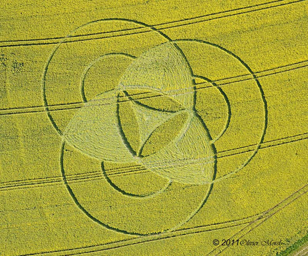 Hannington, Wiltshire crop circle, aerial photo 7