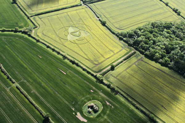 Hannington, Wiltshire crop circle, aerial photo 10