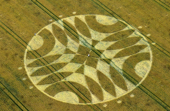 Overton Down, Wiltshire crop circle, aerial photo 21