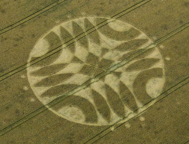 Overton Down, Wiltshire crop circle, aerial photo 6