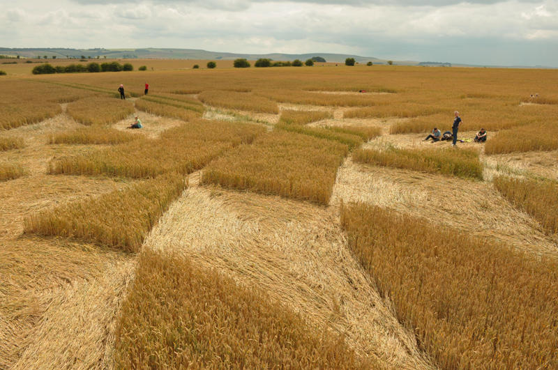 Overton Down, Wiltshire crop circle, aerial photo 52