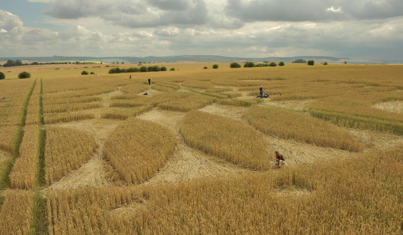 Overton Down, Wiltshire crop circle, aerial photo 47