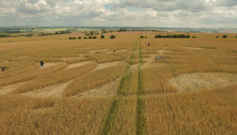 Overton Down, Wiltshire crop circle, aerial photo 48