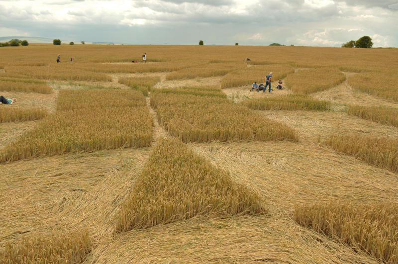 Overton Down, Wiltshire crop circle, aerial photo 51