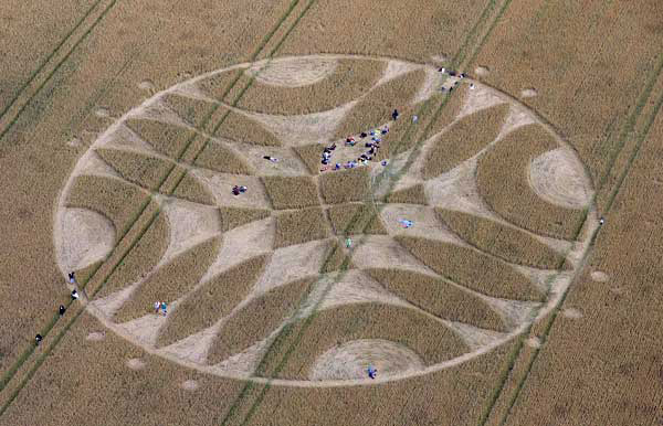 Overton Down, Wiltshire crop circle, aerial photo 8