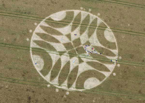 Overton Down, Wiltshire crop circle, aerial photo 9