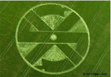 Overton Down, Wiltshire crop circle, aerial photo 31