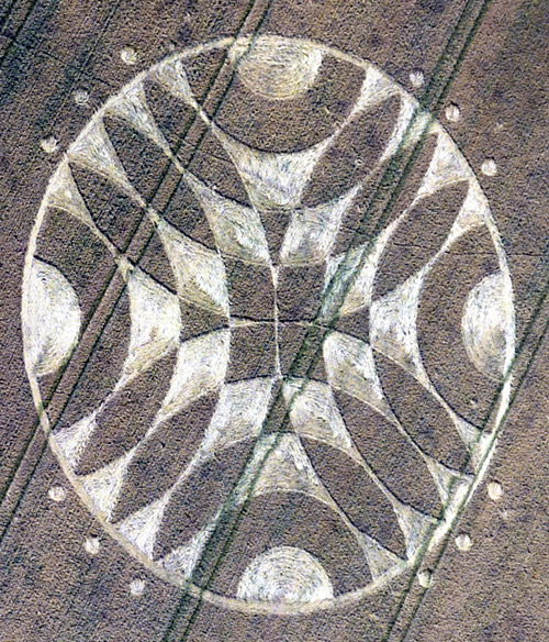 Overton Down, Wiltshire crop circle, aerial photo 3