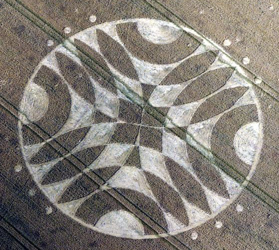 Overton Down, Wiltshire crop circle, aerial photo 10