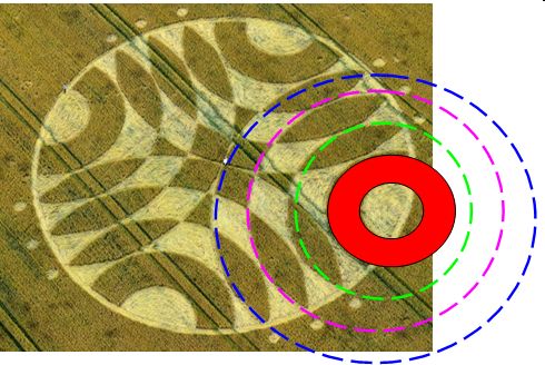 Overton Down, Wiltshire crop circle, aerial photo 14