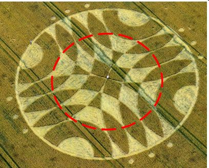Overton Down, Wiltshire crop circle, aerial photo 20