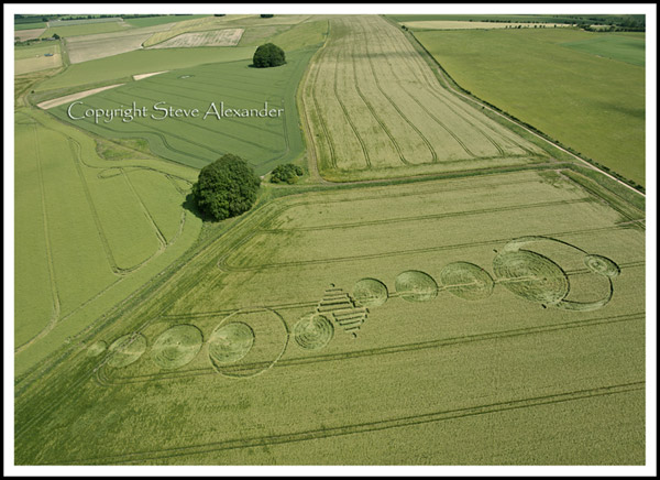 The Sanctuary, Wiltshire crop circle, aerial photo 6