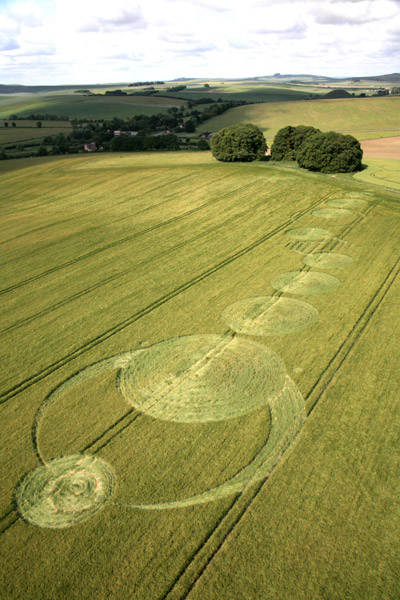 The Sanctuary, Wiltshire crop circle, aerial photo 7