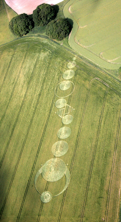 The Sanctuary, Wiltshire crop circle, aerial photo 8