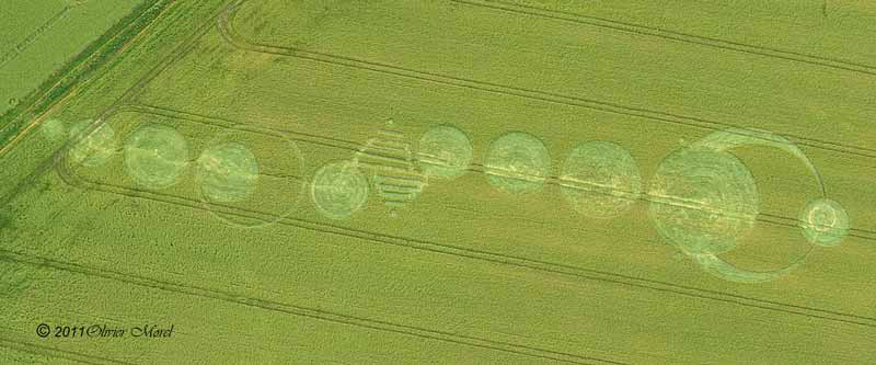 The Sanctuary, Wiltshire crop circle, aerial photo 10