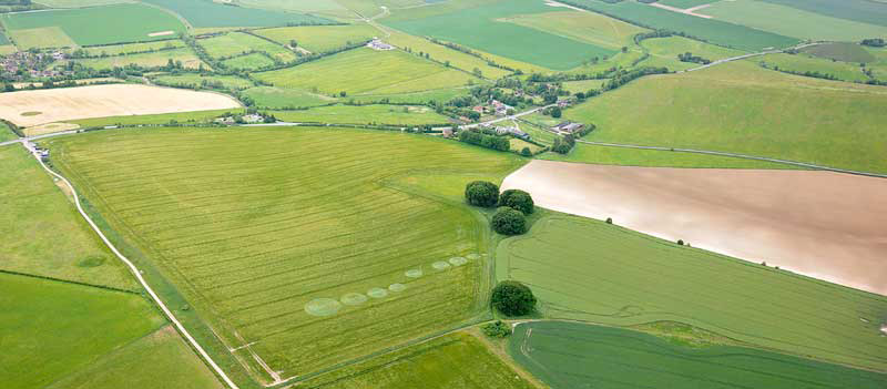 The Sanctuary, Wiltshire crop circle, aerial photo 12