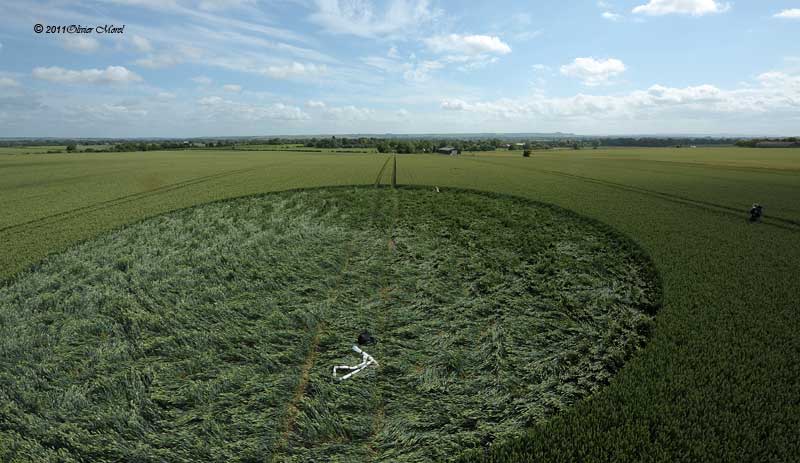 Stanton St Bernard, Wiltshire crop circle, aerial photo 16