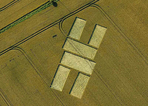 Stanton St Bernard (2), Wiltshire crop circle, aerial photo 7