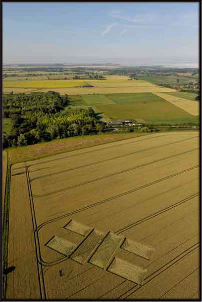 Stanton St Bernard (2), Wiltshire crop circle, aerial photo 2