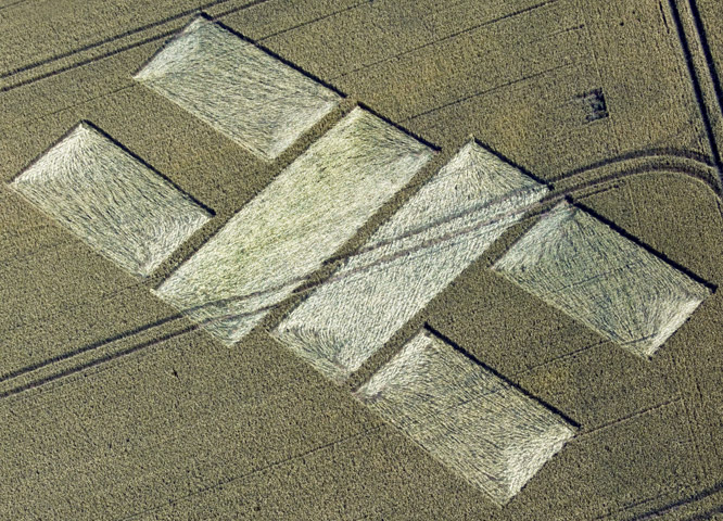 Stanton St Bernard (2), Wiltshire crop circle, aerial photo 5