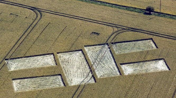 Stanton St Bernard (2), Wiltshire crop circle, aerial photo 6