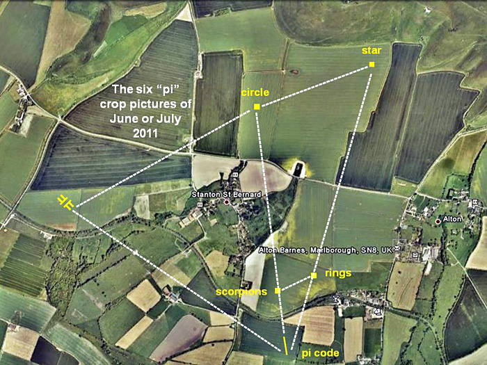 Stanton St Bernard (2), Wiltshire crop circle, aerial photo 9