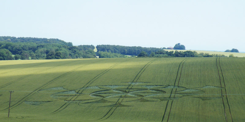 Walmsgate, Lincolnshire crop circle, aerial photo 13